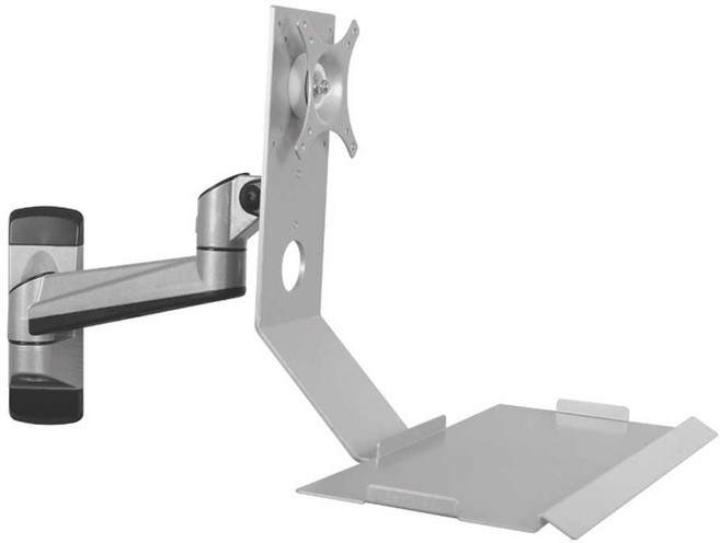 모니터암 브래킷 키보드 거치대 벽걸이 디스플레이, FE199KBL-1 길이 60cm, 1개