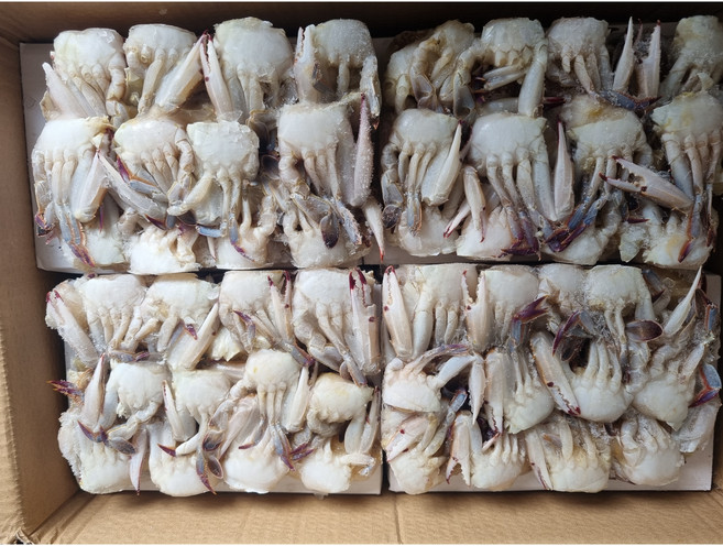 냉동 절단꽃게S (주산)1박스5.4K(450GX12팩), 450 (주산), 12개