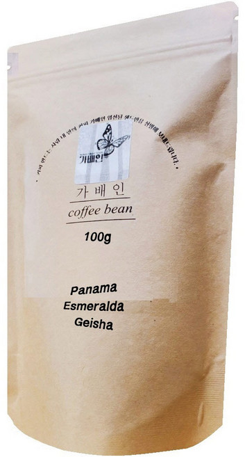 가배인 고급 명품 커피 원두 파나마 에스메랄다 게이샤 당일로스팅, 홀빈, 100g, 1개
