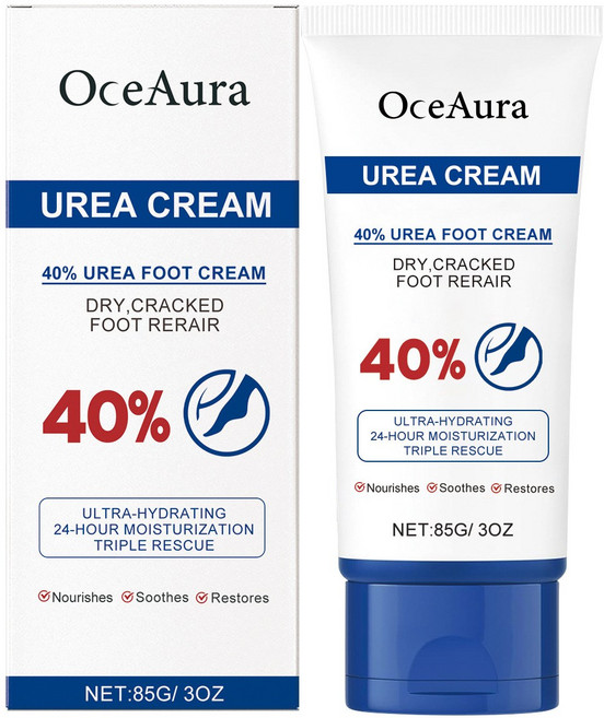 건조하고 거친 발뒤꿈치를 위한 고보습 요소 포뮬러 풋 케어 크림, 85g, 1개, 1개입