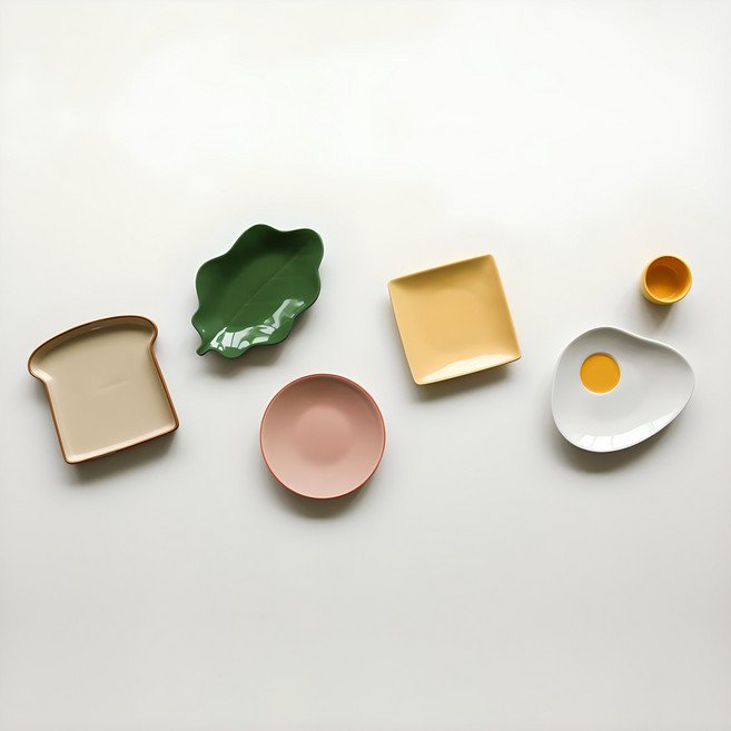 데일리라이크 플랫 플레이트 샌드위치 세트, 1세트, 플랫 플레이트 샌드위치 6종, 혼합색상