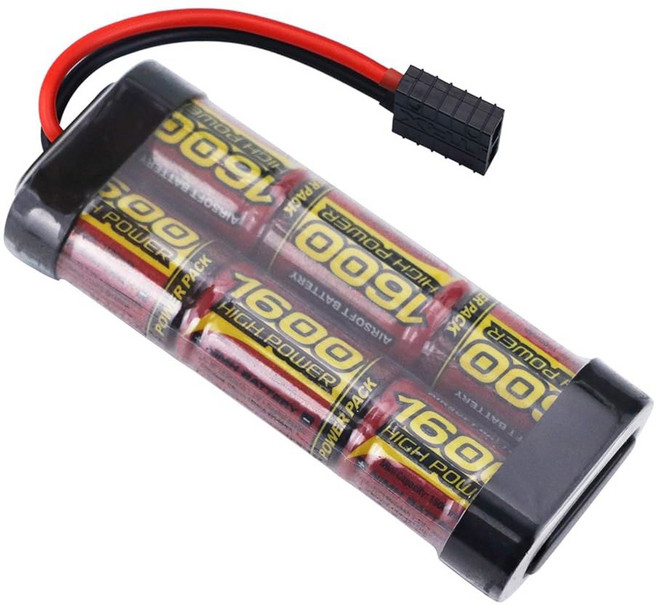 RC카 배터리 충전지 트랙사스 1/16 RC 차량과 호환되는 멜라스타 7.2V 1600mAh 6셀 2/3A 플랫 NiMH 팩, RC카 배터리 충전지 트랙사스 1/16 RC 차량과 호, 1개