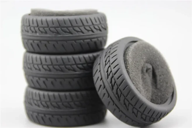 4pcs RC 모델 자동차 1/10 스케일 부드러운 고무 타이어 투어링 카 적합, 04 21007