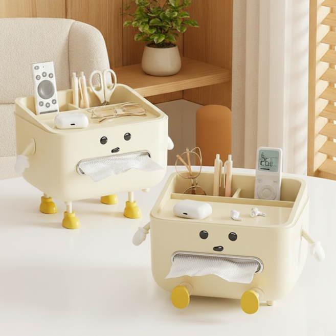 우디룸 하나로 끝내는 정리 귀여운 리모콘 정리함, 1개, 앉은 자세 정리함