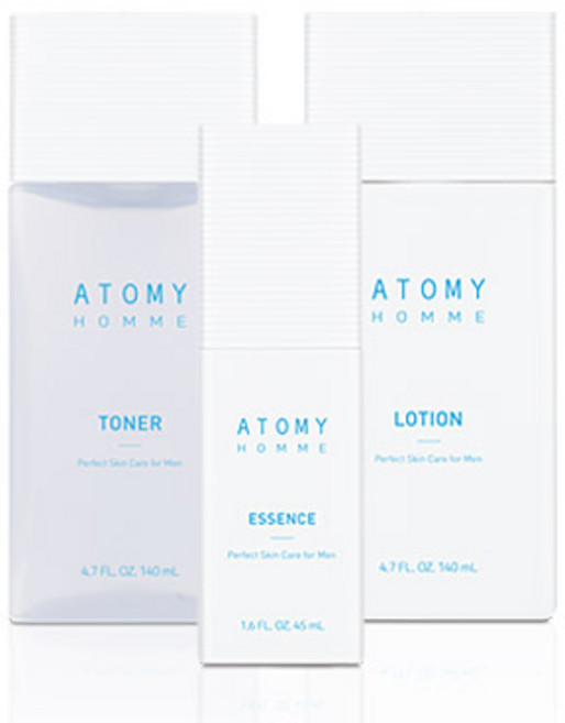 애터미 옴므 남성 스킨 케어 세트 (토너 140ml 에센스 45ml 로션 140ml), 남성 스킨 세트, 1세트