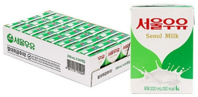 서울우유 멸균 흰우유, 200ml, 24개