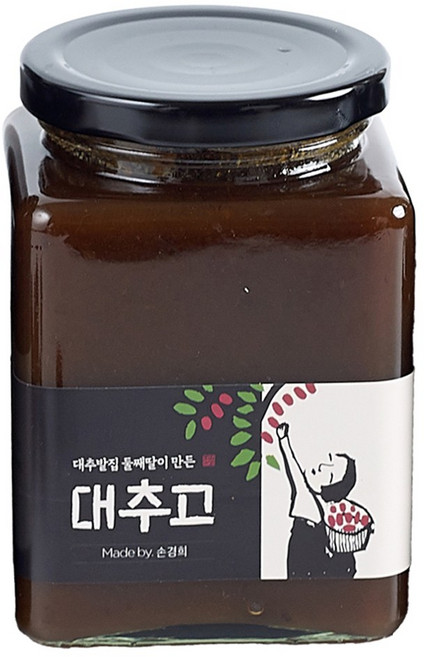 대추밭 둘째딸이 만든 수제 대추고 대추차 전통차 프리미엄 수제청 허밍테이블, 500g, 1개입, 1개