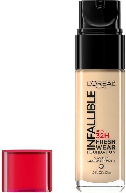 L'Oreal Infallible Foundation Porcelain 로레알 인팔리블 24HR 프레시 웨어 파운데이션 포슬린 30ml, 420 True Beige, 1개 - 쿠팡