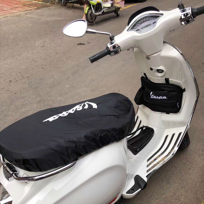 피아지오 장고 GTS GTV NS125LA 오토바이 방수 방진 시트커버 햇빛차단 먼지보호 시트 커버, 블랙, vespa 300 GTS GTV 방수