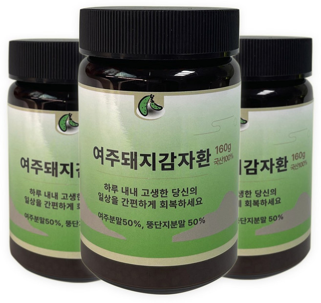 국산 여주 돼지감자환 여주환, 3개, 160g