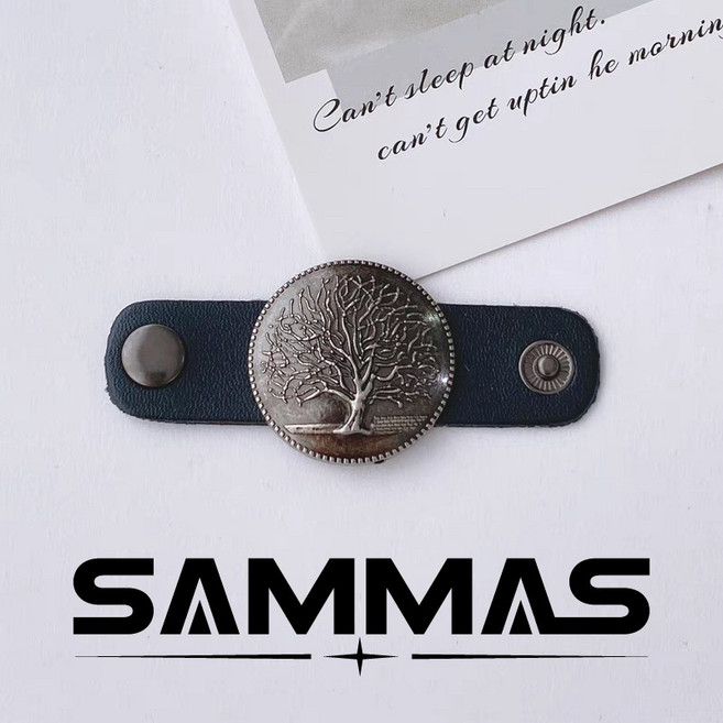 SAMMAS 方巾環扣 絲巾皮扣 百搭裝飾 文藝復古褲鏈配件 機車掛件