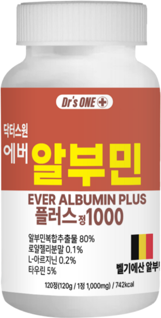 닥터스원 에버 알부민 플러스 1000 고함량 120정 로얄젤리 아르기닌 타우린 국내, 1개