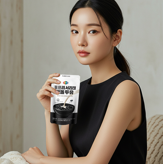 출시 기념 포프리 찐~한 서리태맷돌두유, 180ml, 20개