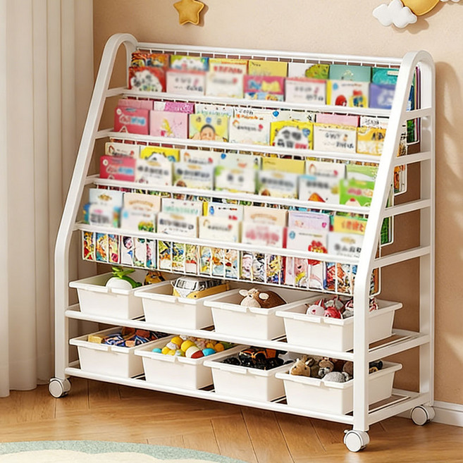 SeekFun 다층 책꽂이 다용도 책장 수납선반 수납장 정리함 거실 서재 진열장 6단 920mm 1020mm, 화이트