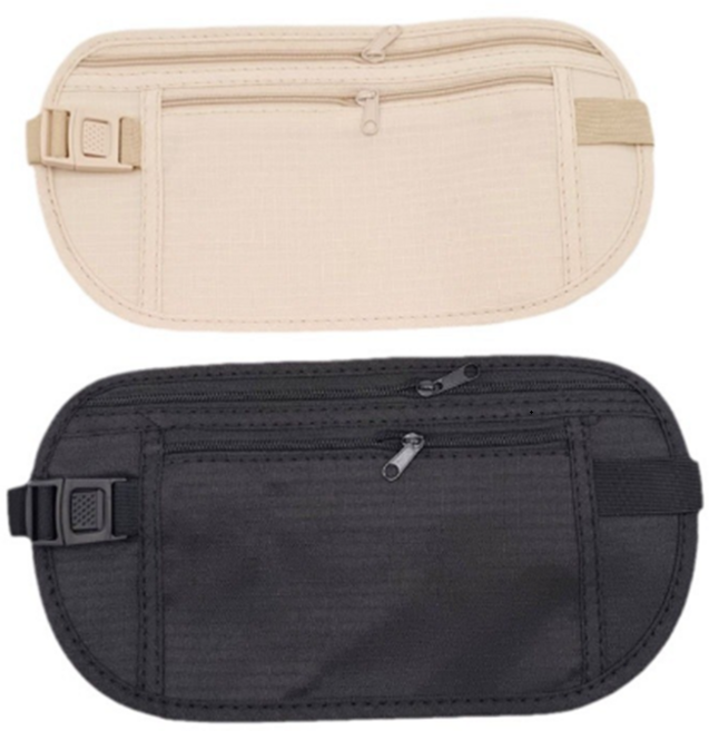 여행용 도난방지 복대 가방 여권 지갑 2개세트