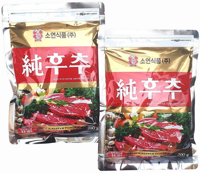 소연식품 순후추 100%, 200g, 2개