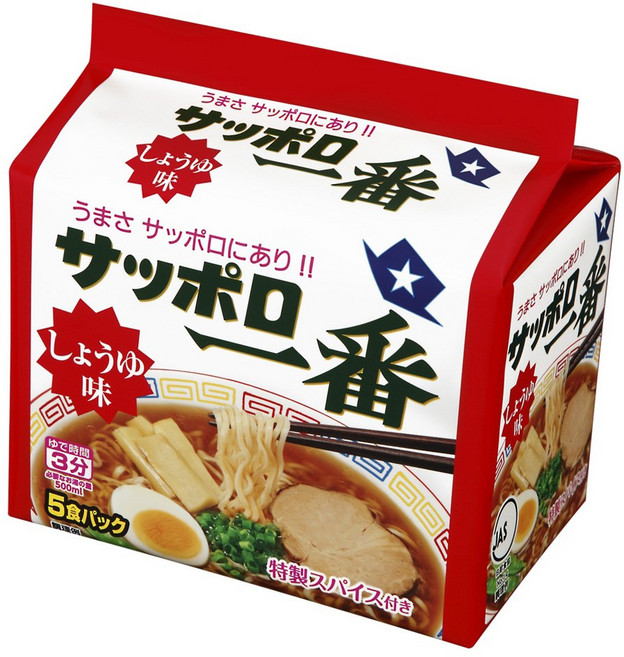 삿포로이치방 쇼유맛 5개입, 1개