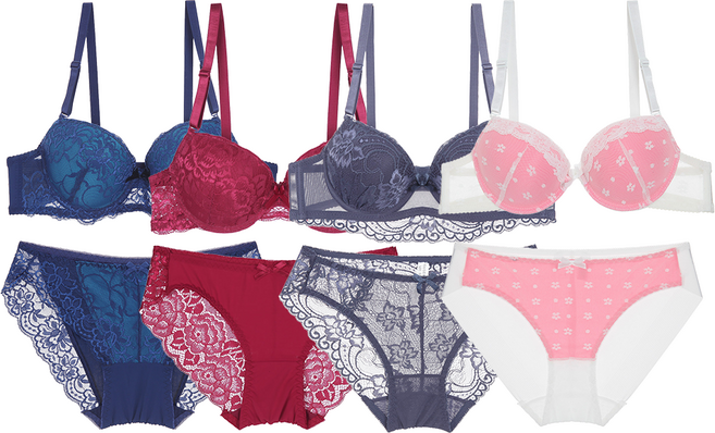 [루즈메르] 와이어 노와이어 브라 팬티 8종 10종 속옷 세트