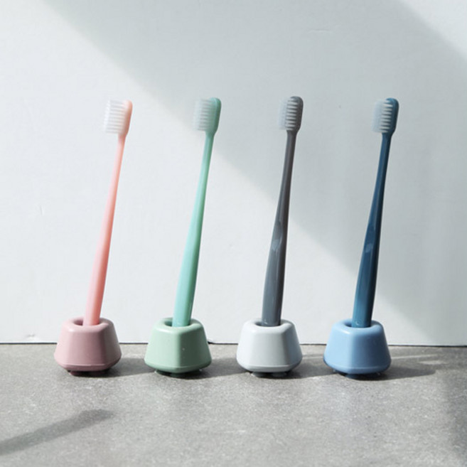 바인몰 실리콘 캔디 칫솔꽂이 2개 세트, 핑크+그린