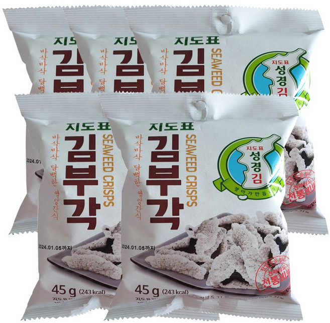 #### 7979 지도표 성경 김부각 45g x 5개