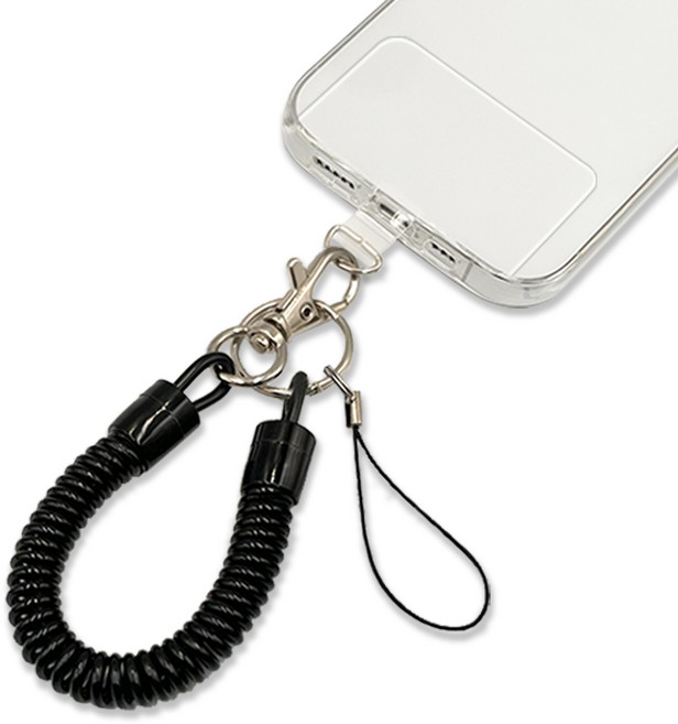 스마트폰 다용도 선택형 스프링 스트랩 D형고리 태그홀더 세트 분실 도난 방지 소매치기 해외 유럽 여행 등산, 1개, 5.볼드 208mm+D형고리 태그홀더