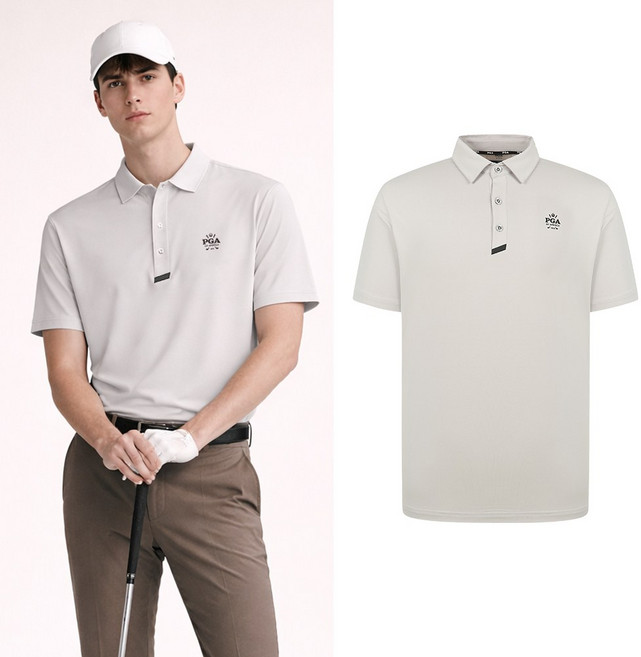 PGA 남성 쿨터치 베이직 반팔 카라티셔츠 PGMTS52323