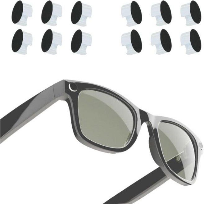 레이밴 메타 웨이퍼스카이러헤드라이너 스마트 글래스와 호환되는 12pcs LED 조명 차단 스티커 커버 안경 액세서리, 레이밴 메타 웨이퍼스카이러헤드라이너 스마트 글래스와 호