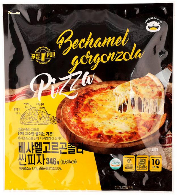 베샤멜고르곤졸라씬피자 346G/알찬식품-3개, 346g