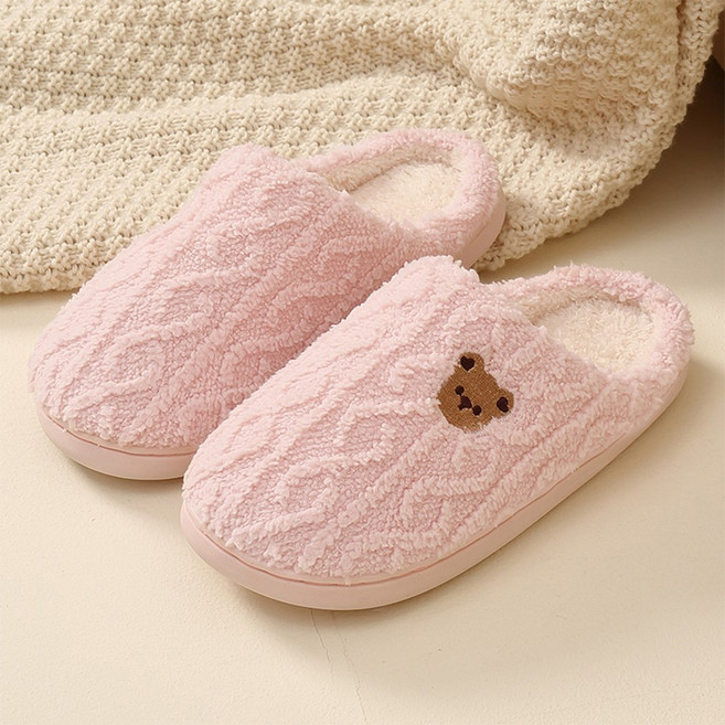 돌아라 귀여운 여성 털 슬리퍼 편한 겨울 실내화