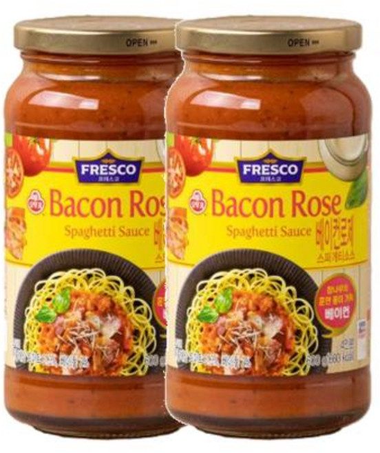 오뚜기 프레스코 파스타소스 베이컨로제 600g 2개, 1세트