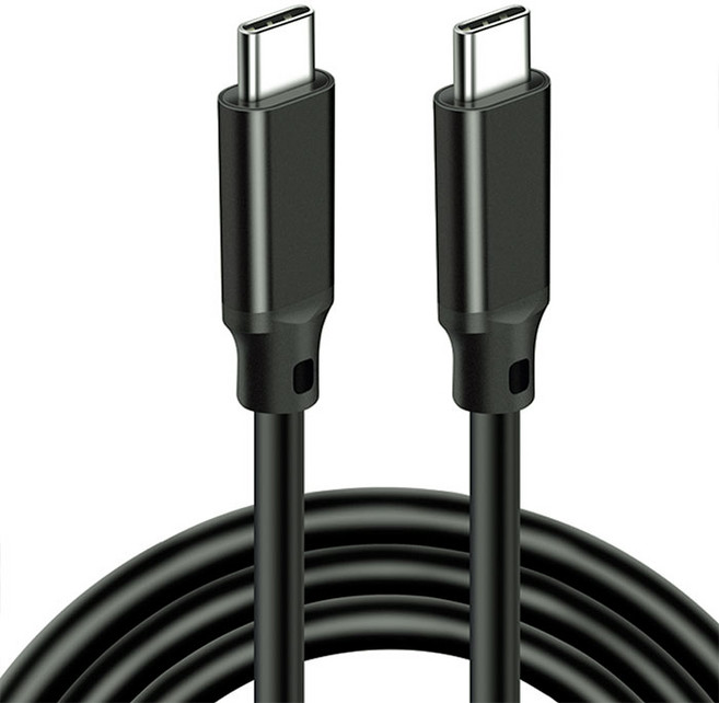 셀인스텍 C TO C USB3.1 GEN2 PD케이블 100W 고속충전 10Gbps 4K 영상출력, 1개, 블랙, 0.5m