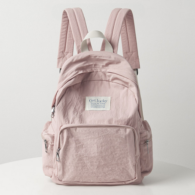 엔도르시 여성용 나일론 미니멀 캐주얼 패치 백팩 EBA337