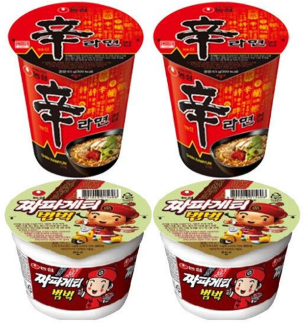 신라면컵12개+짜장범벅12개(소컵), 12개