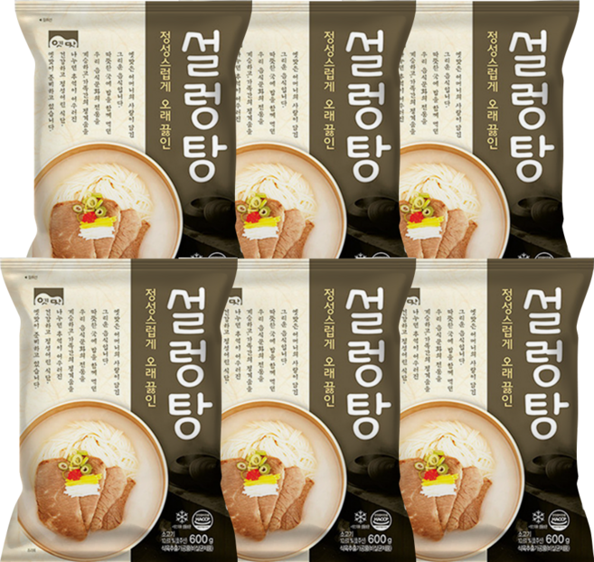 고향식품 옛맛 설렁탕 600g 5+1 묶음, 1세트, 3.6kg