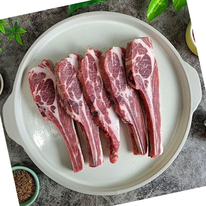 VGD 호주산 어린양 숄더 랙 바베큐 통 두께 절단X 1kg 양고기, 1개