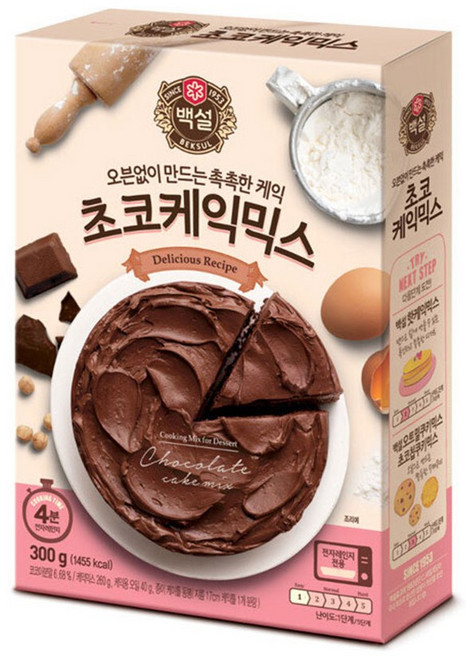 유니원마켓 오븐없이 만드는 촉촉한 초코케익믹스 300g, 1개