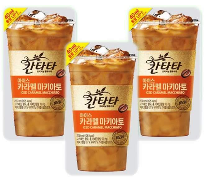 칸타타 아이스 카라멜마키아토 파우치, 230ml, 40개