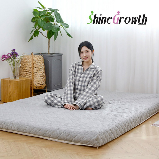샤인그로스 (항균/생활방수/신출시이벤트) 9존 토퍼 매트리스 국내산100%, 7cm, 챠콜