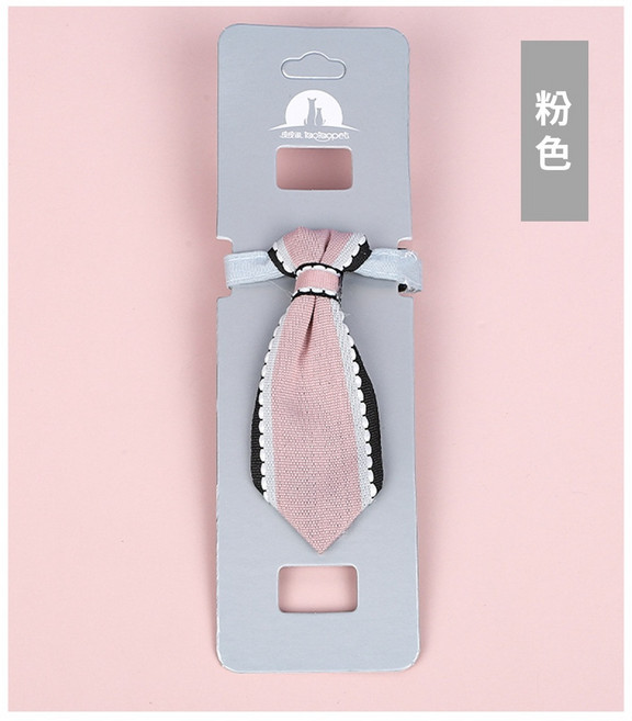 寵物領帶 貓咪狗狗項圈 可愛拍照裝飾, 1個, 貓咪領結領帶-粉