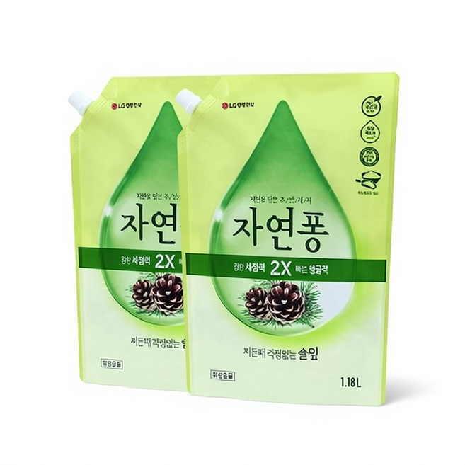 자연퐁 주방세제 솔잎 리필 1.18L x 3개