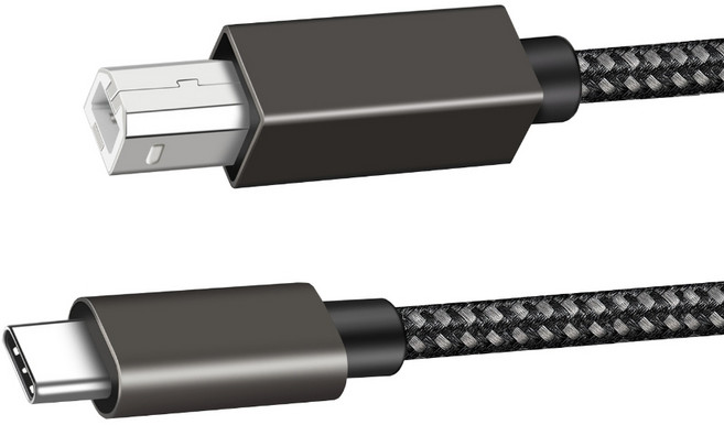 USB-C 轉 USB-B 2.0 傳輸線, type-C 轉接 type-B 2.0,3米, 1個