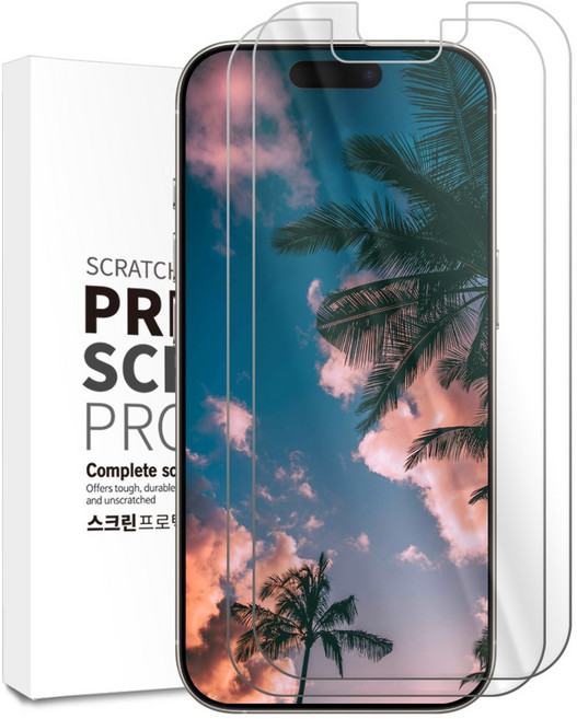 BULKON 아이폰 17 프로 프로맥스 에어 두꺼운 PET 국산 아머핏 액정보호필름 지문인식 풀점착 필름, 2개