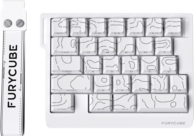 FURYCUBE M30HE 마그네틱축 원핸드 키보드 30키 고성능 8k 래피드 트리거 자석축 게이밍 키보드 기계식 e-sports 유선 LED 커스텀 등고선, 마그네틱축(자석축)