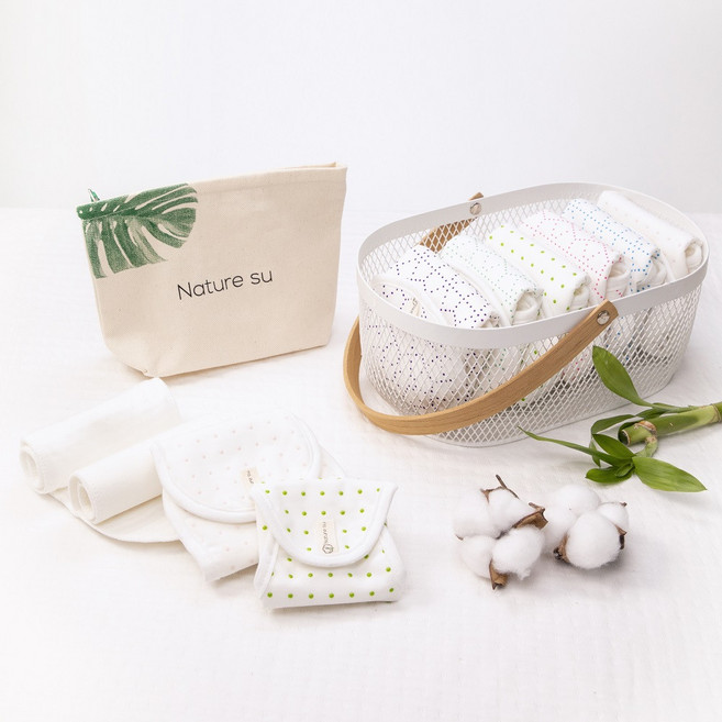 네이처수 생리대 국산 천연 유기농 면생리대 대형 천생리대 (메인패드 2개+리필패드 3개), 퍼플