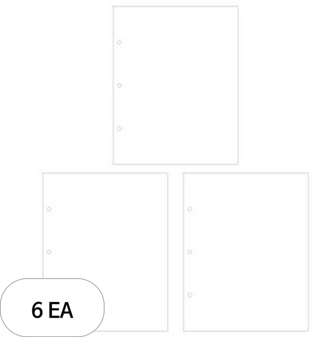 아이코닉 메모리바인더 내지 SCRAP BOOK, 6개, 12매