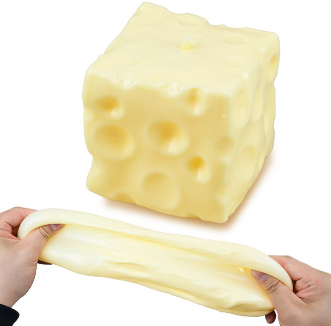 토이토 대왕 치즈빵 슬랑이 슬라임 피젯토이 8cm, 1개, 470g, 치즈옐로