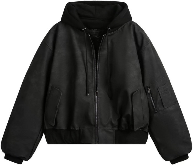 clean fit boxy 寬短版外套 連帽外套 皮衣外套 夾克 MA1 皮衣 外套 短版 K【JB965】
