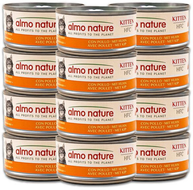 알모네이쳐 닭고기 키튼 캔 70gx12개