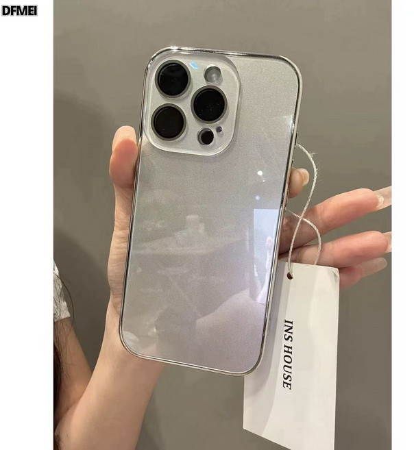 DFMEI 韓系ins高級感翡翠綠電鍍適用iPhone17promax蘋果16手機殼15新款