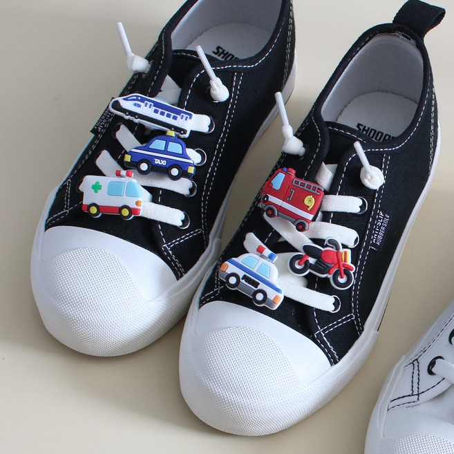 자동차 탈것들 6p세트 슈즈참 신꾸 운동화 신발꾸미기 클립형 파츠